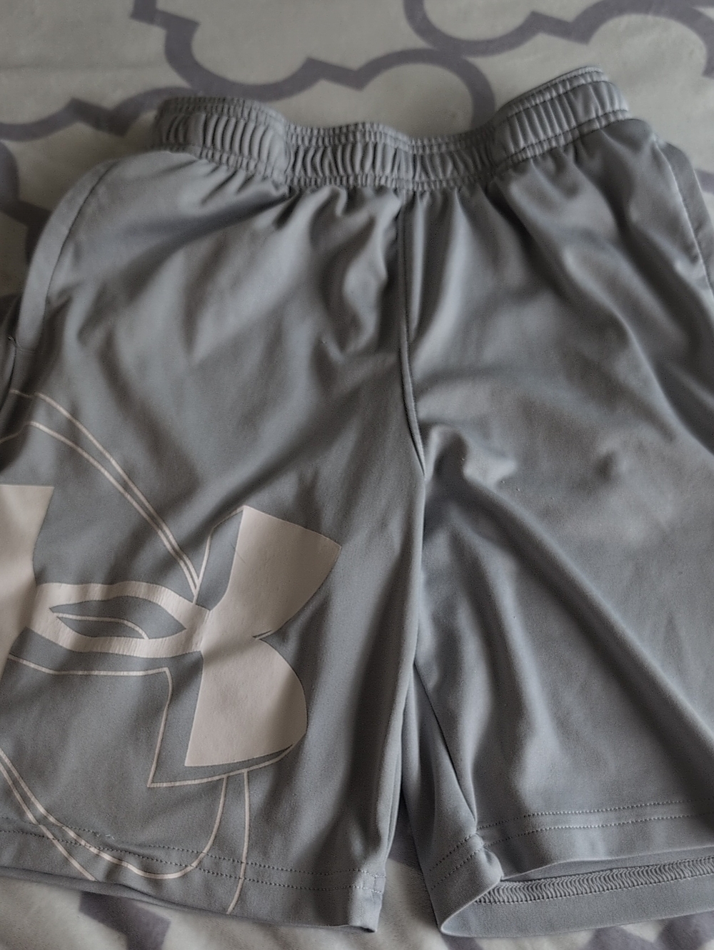 Under Armour Boy's Light Gray Performance Training Shorts